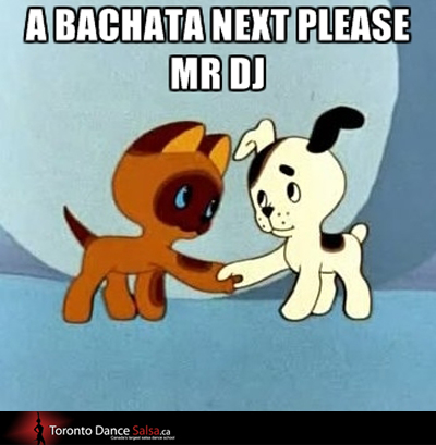 Alright Bachata Lovers! DJ Evan is now taking requests for Wednesday’s Bachata social so leave your Bachata, salsa, and kizomba song requests below and he’ll play them for you! Wed at 5095 Yonge Street, 2nd floor, validated free parking. $5 cover only from 10pm – midnight!